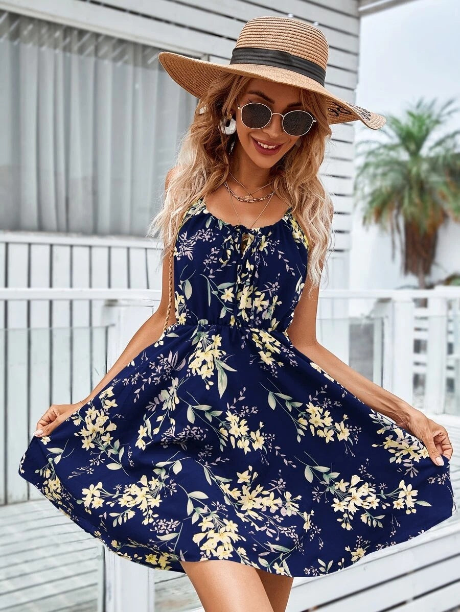 Robe d’été fluide à imprimé fleuri
