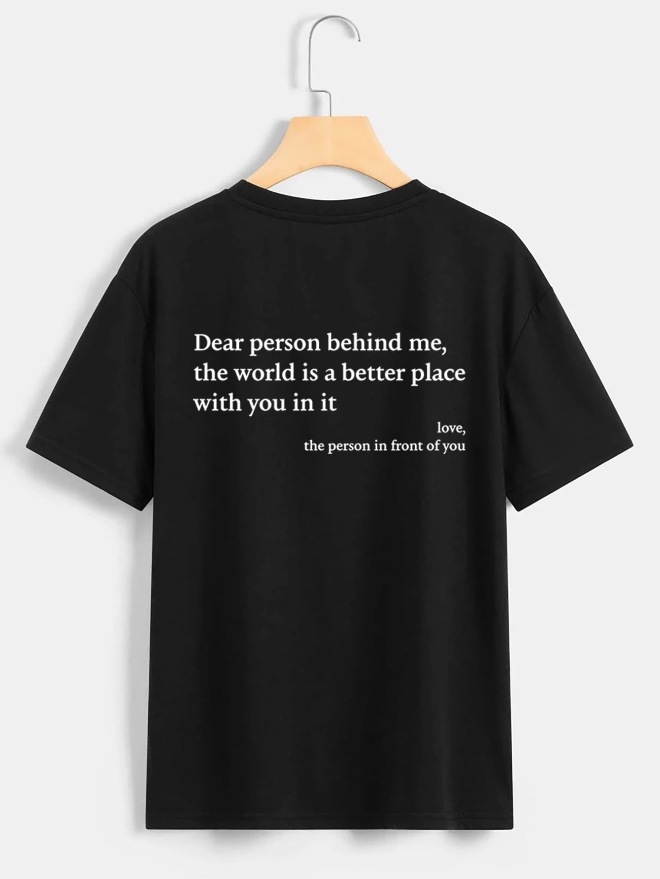 "T-shirt décontracté à message inspirant"