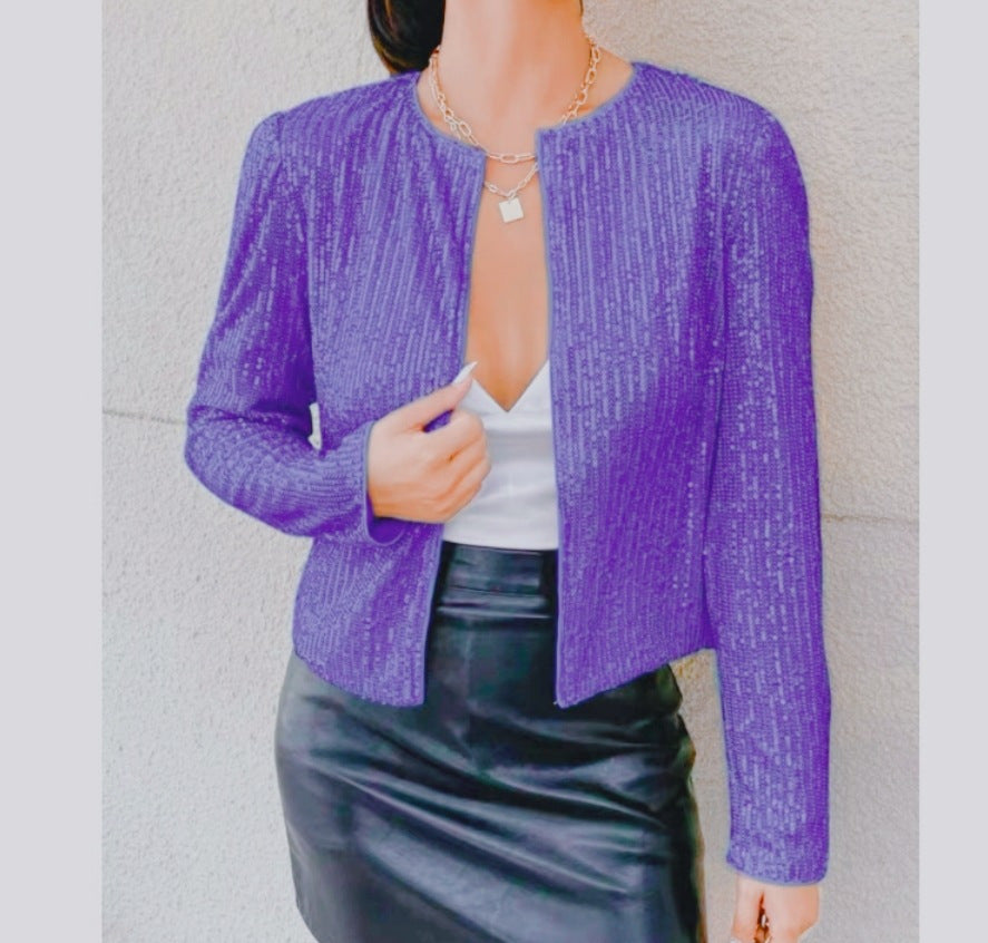 Veste à paillettes élégante et tendance pour femme