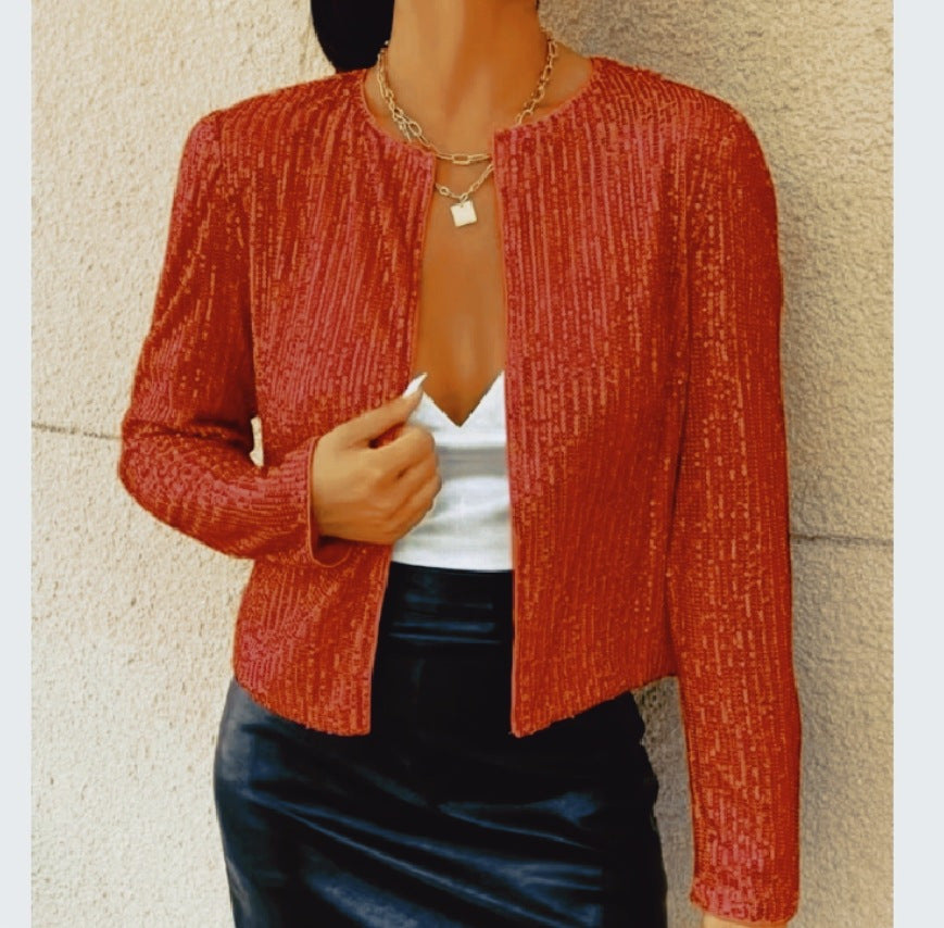 Veste à paillettes élégante et tendance pour femme