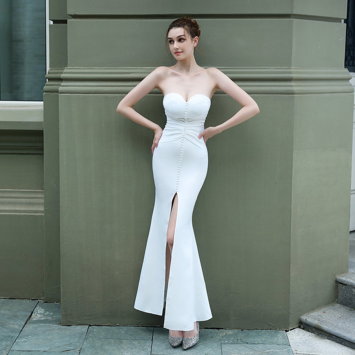 Robe Sirène Élégante à Bustier – Glamour