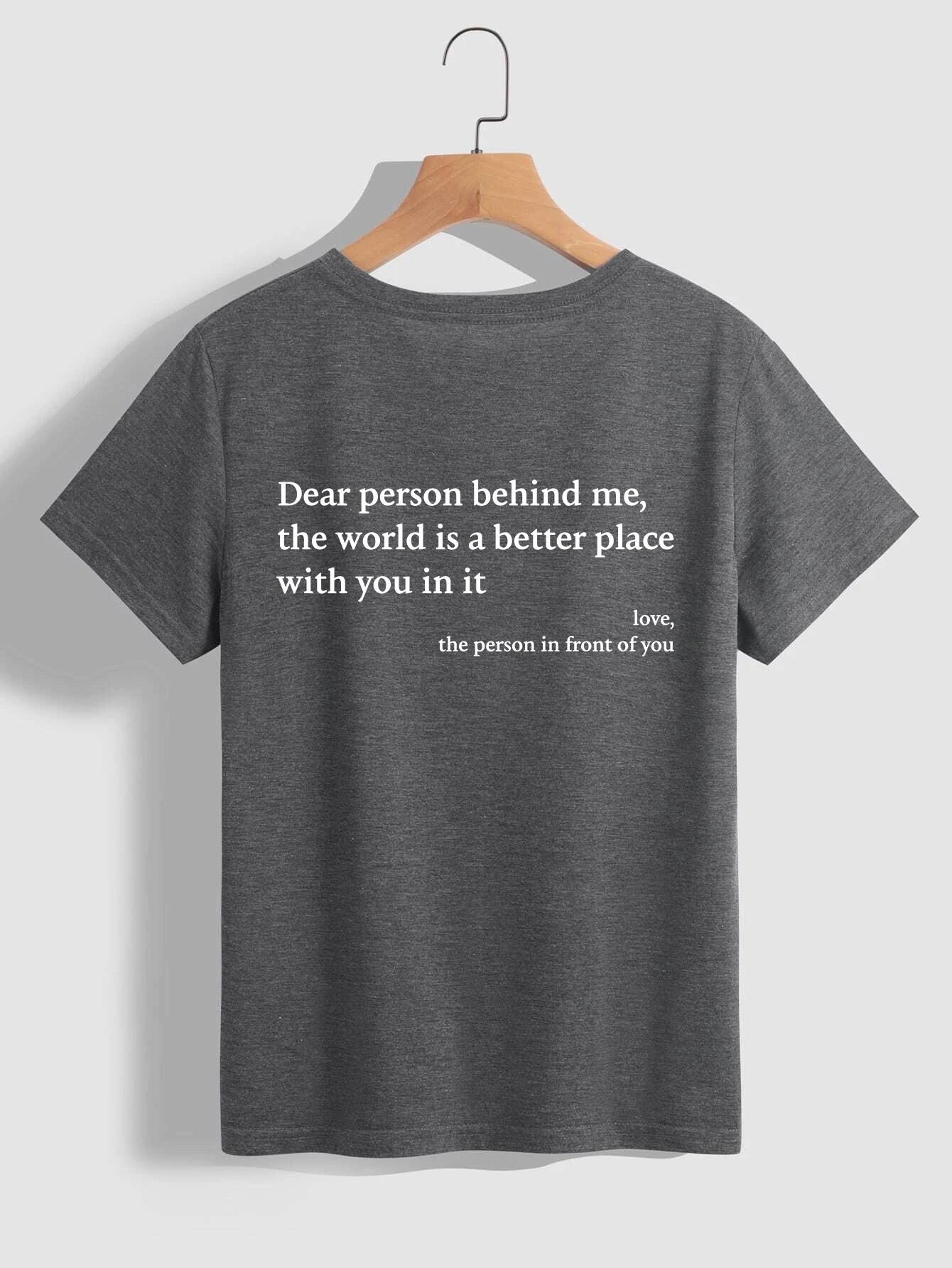 "T-shirt décontracté à message inspirant"