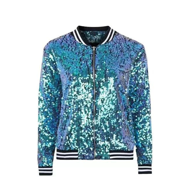 Veste à paillettes élégante et tendance pour femme