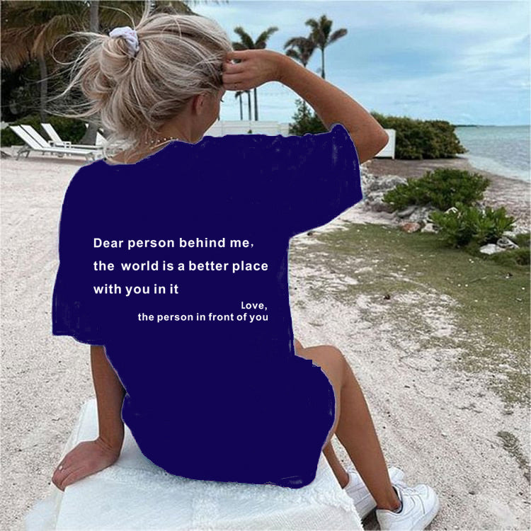 "T-shirt décontracté à message inspirant"
