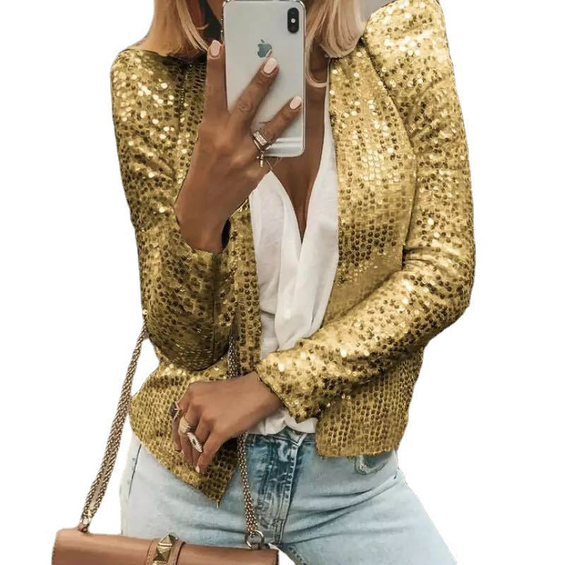 Veste à paillettes élégante et tendance pour femme