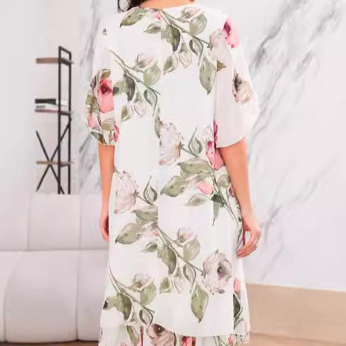Robe Chic en Mousseline Imprimée – Coupe Fluide