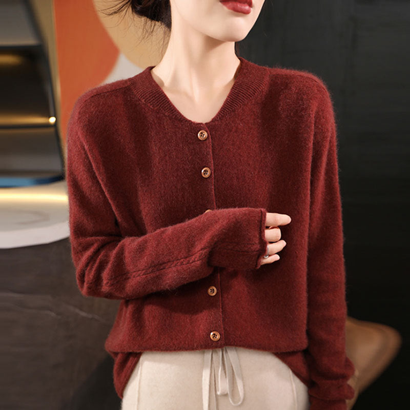 Cardigan léger à col V - Élégance simple et confortable