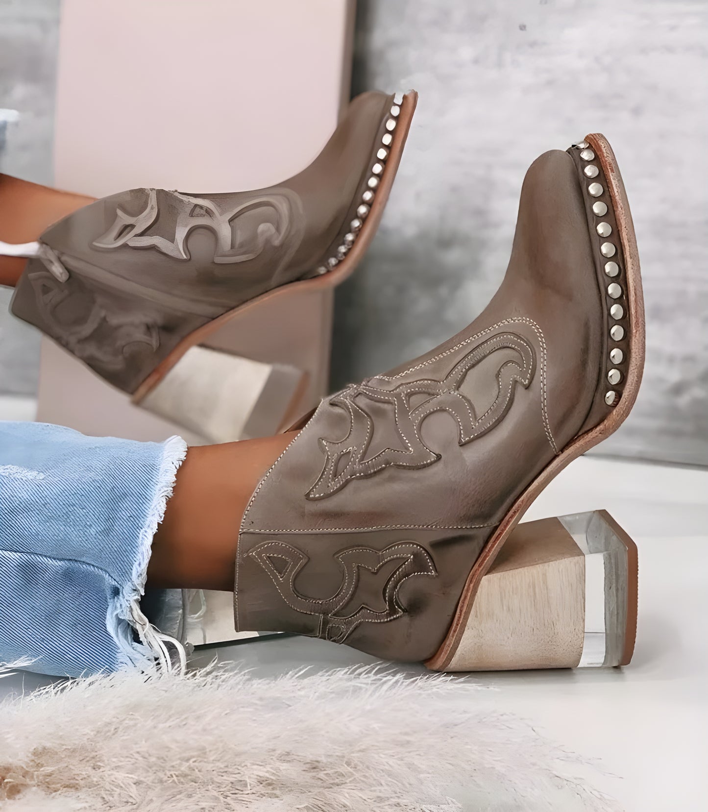 Bottines western élégantes au style moderne