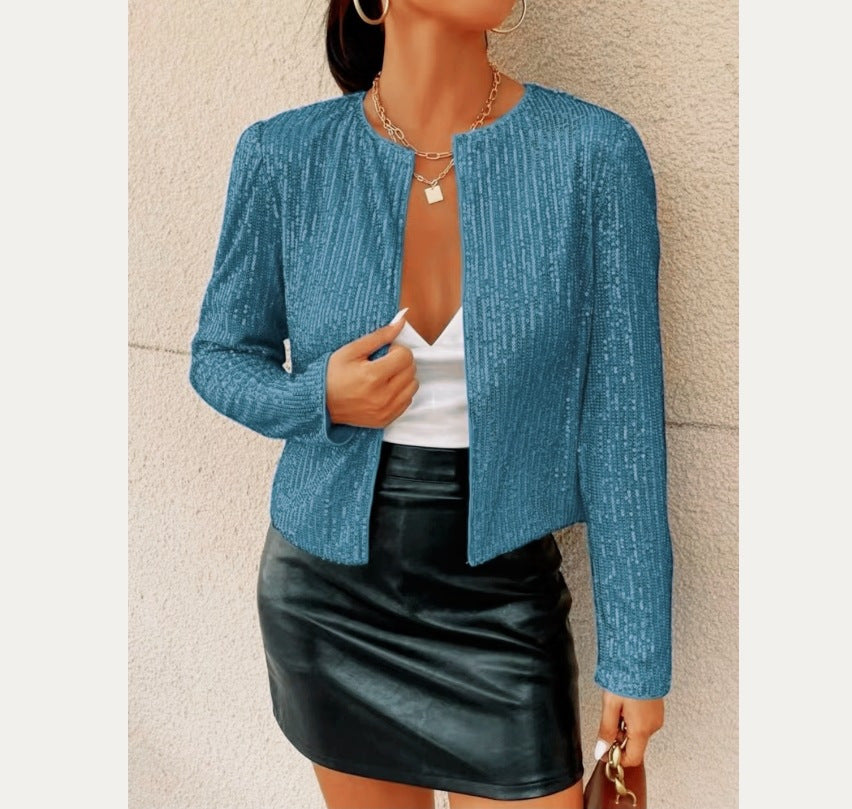 Veste à paillettes élégante et tendance pour femme