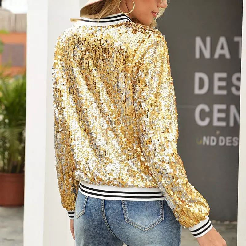 Veste à paillettes élégante et tendance pour femme