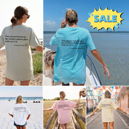 "T-shirt décontracté à message inspirant"