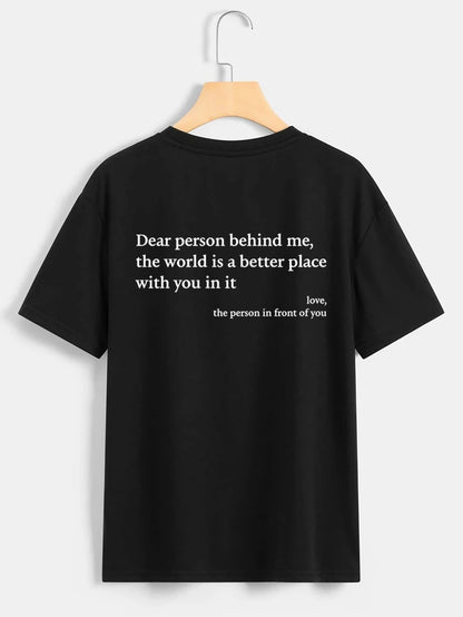 "T-shirt décontracté à message inspirant"