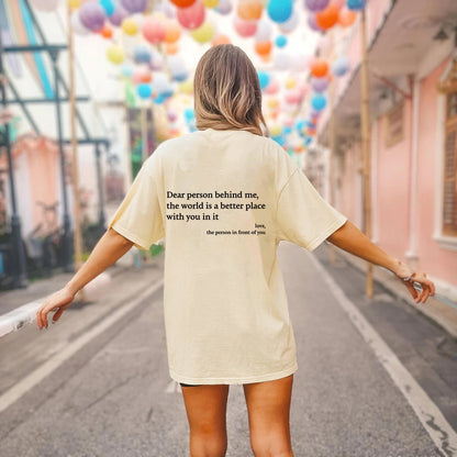 "T-shirt décontracté à message inspirant"