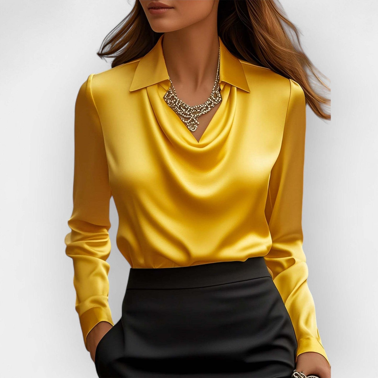 Blouse féminine élégante en satin