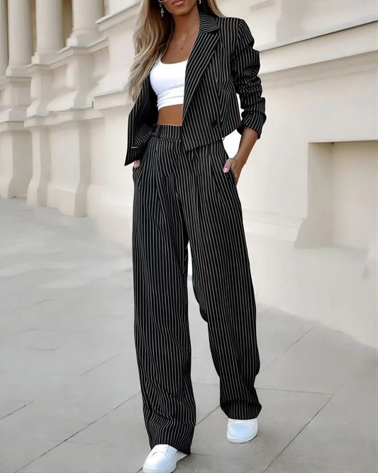 Look printanier chic : Ensemble rayé