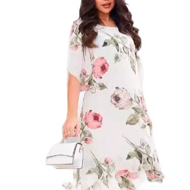 Robe Chic en Mousseline Imprimée – Coupe Fluide