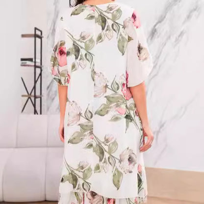 Robe Chic en Mousseline Imprimée – Coupe Fluide