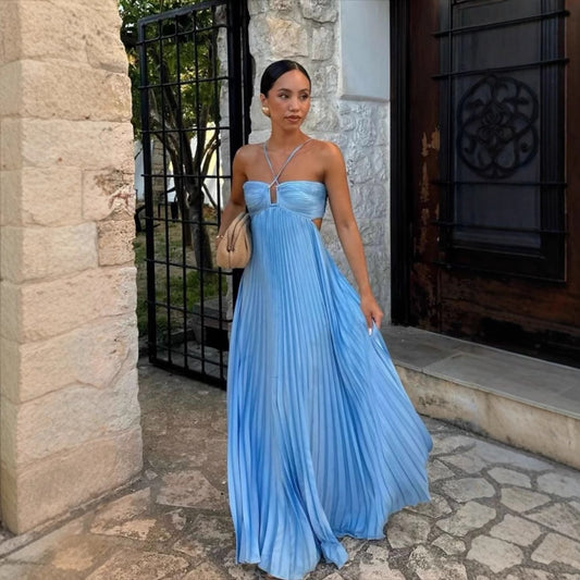 Robe Longue Plissée – Charme & Légèreté d’Été