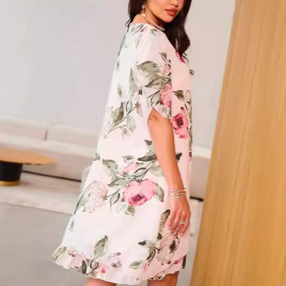 Robe Chic en Mousseline Imprimée – Coupe Fluide