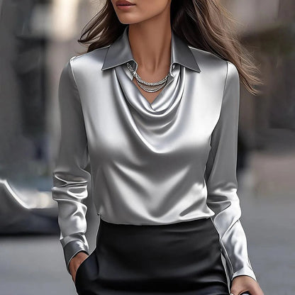 Blouse féminine élégante en satin