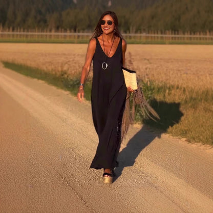Robe Sexy Femme à Bretelles avec Décolleté en V